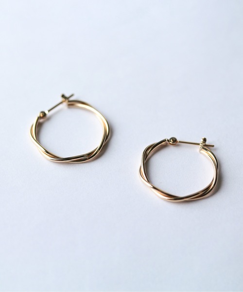 ピアス ゴールド スナップ フープ ピアス | K10YG レディース メンズの画像