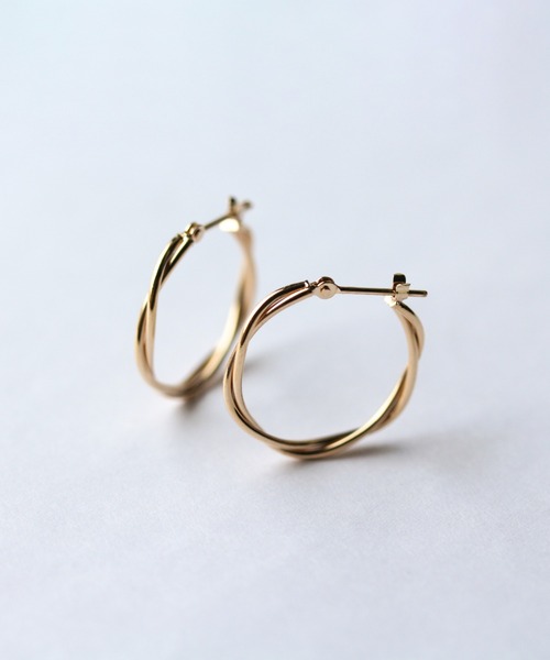 ピアス ゴールド スナップ フープ ピアス | K10YG レディース メンズの画像