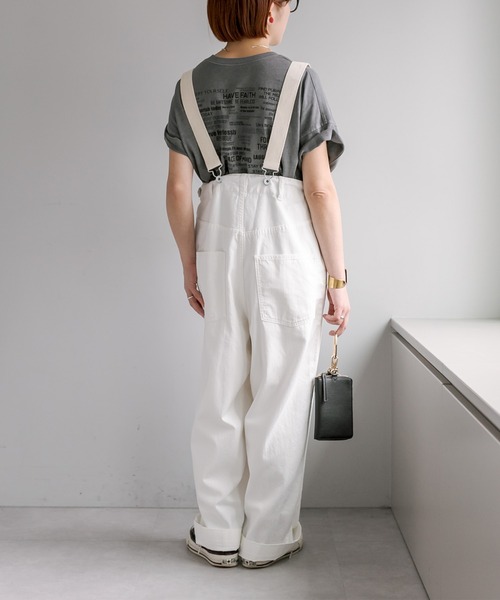 pual ce cin パンツ チノパン 甘撚りツイルサロペット レディース