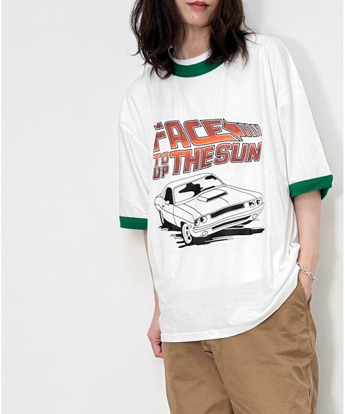 Anytime Songs tシャツ 16/TC 天竺カラー杢 リンガーTシャツ