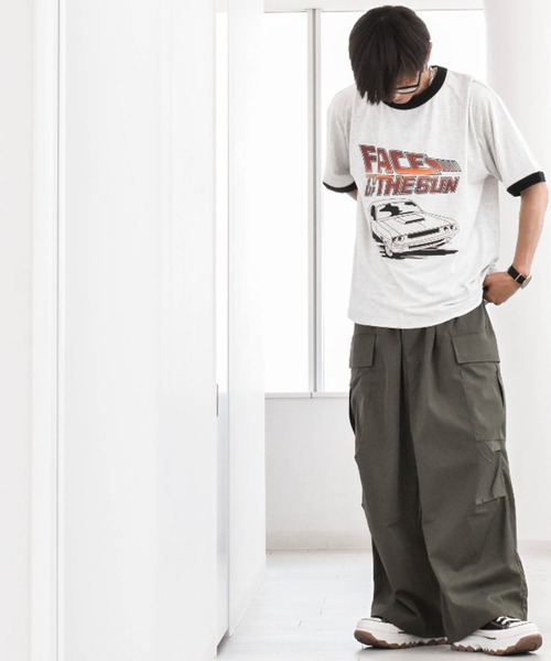 Anytime Songs tシャツ 16/TC 天竺カラー杢 リンガーTシャツ