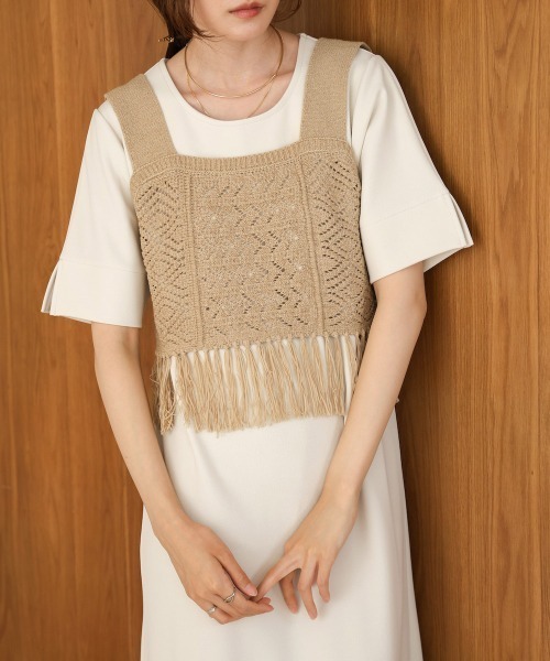 BAB ワンピース 「S・Mサイズ展開あり」フリンジビスチェ＋