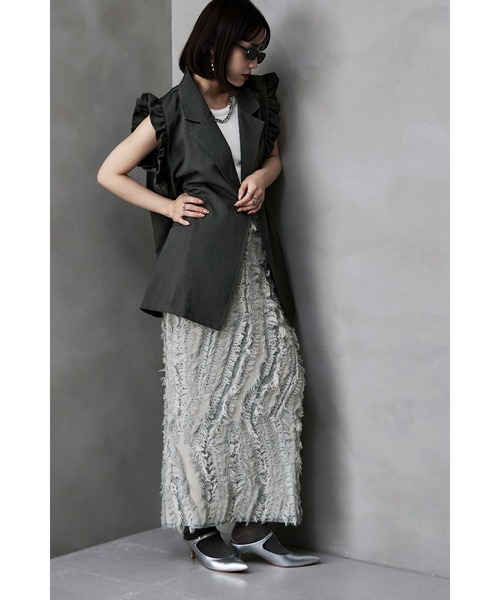 eLLa selectshop エラ　ジレ ベスト グレー ella selectshopベストグレー