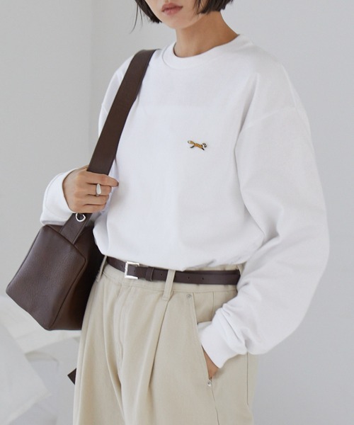tシャツ PENNEYS/ペニーズ 別注 THE FOX ロゴ ワンポイントワッペン刺繍オーバーサイズTシャツ レディース メンズ | MONO-MART | 32