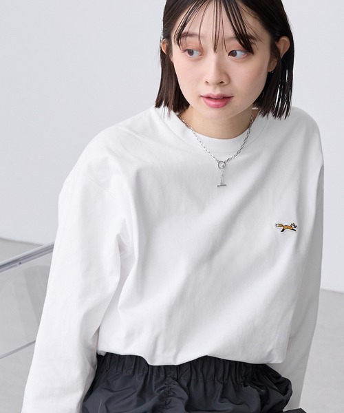 tシャツ PENNEYS/ペニーズ 別注 THE FOX ロゴ ワンポイントワッペン刺繍オーバーサイズTシャツ レディース メンズ | MONO-MART | 25