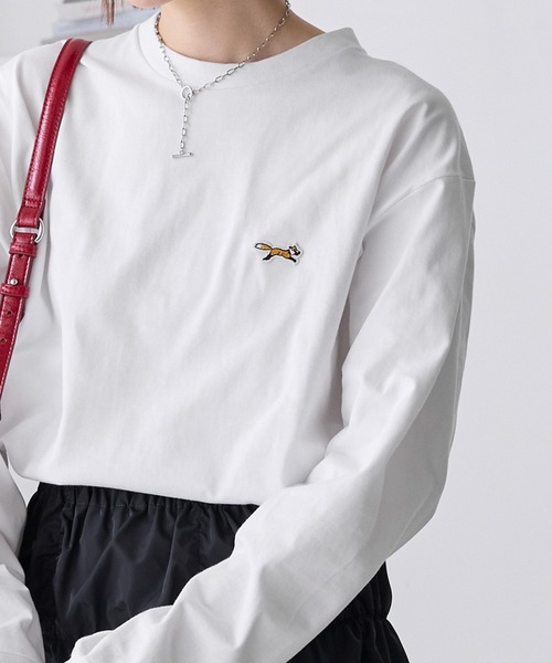 tシャツ PENNEYS/ペニーズ 別注 THE FOX ロゴ ワンポイントワッペン刺繍オーバーサイズTシャツ レディース メンズ | MONO-MART | 14