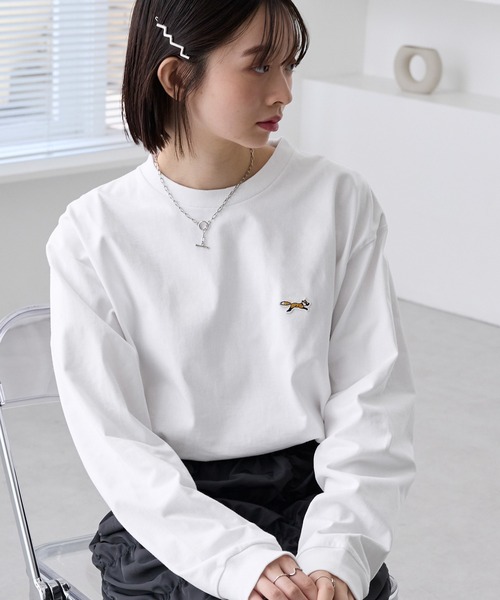 tシャツ PENNEYS/ペニーズ 別注 THE FOX ロゴ ワンポイントワッペン刺繍オーバーサイズTシャツ レディース メンズ | MONO-MART | 27
