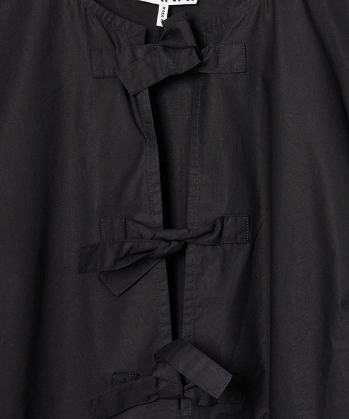 ワンピース 「GANNI(ガニー)」Cotton Poplin Tie String Mini Dress 