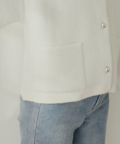 新品　natural couture FOX混プレーティングニットジャケット natural couture｜FOX混プレーティングニットジャケット