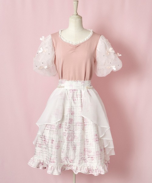mellfy memory Happiness ribbon puff トップス mellfy memory（メルフィーメモリー） tシャツ Happiness ribbon puff