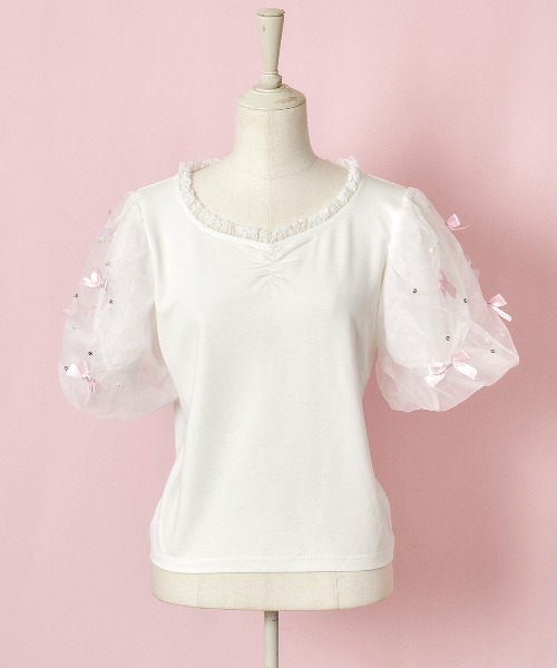 mellfy memory（メルフィーメモリー） tシャツ Happiness ribbon puff