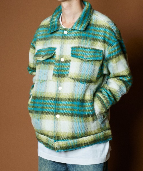 ジャケット・アウター CHE.R.RY rehacer（レアセル） コート ジャケット R. : Shaggy Check Jacket