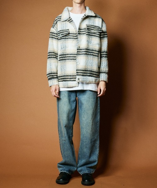 rehacer（レアセル） コート ジャケット R. : Shaggy Check Jacket