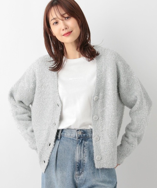 GLOBAL WORK（グローバルワーク） カーディガン シャギーラメVネック