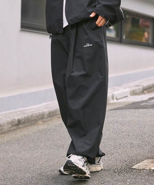 韓国 メンズ ポーラーフリース ジョガーパンツ ワイドレッグ ラグスタイル LUXSTYLE 防風フリース止水ZIPジョガーパンツ