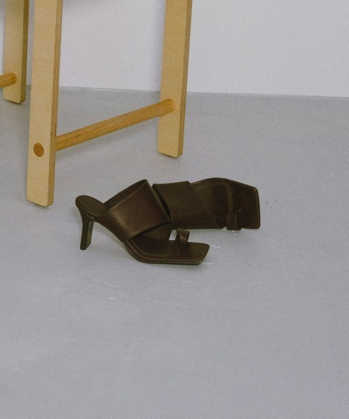 TODAYFUL サンダル Square Leather Sandals レディース : ZOZOTOWN