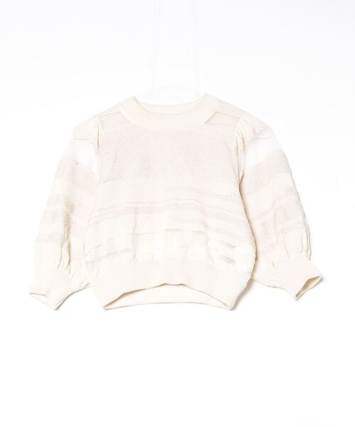 「leinwande」 半袖ニット ONE SIZE ホワイト レディース