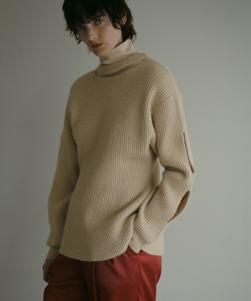 MANOF（マノフ） ニット セーター HOLE SLEEVE KNIT レディース