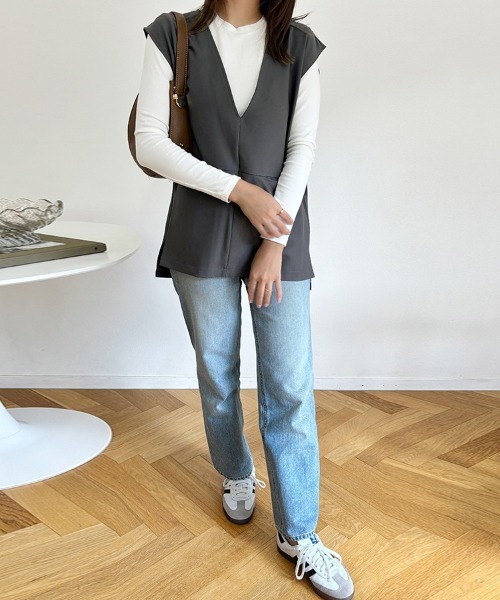 ベスト ジレ Vネックプルオーバーベスト レディース : ZOZOTOWN Yahoo