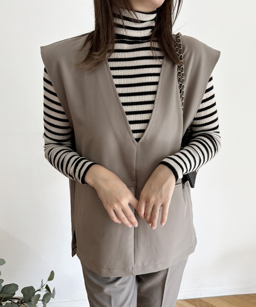 ベスト ジレ Vネックプルオーバーベスト レディース : ZOZOTOWN Yahoo