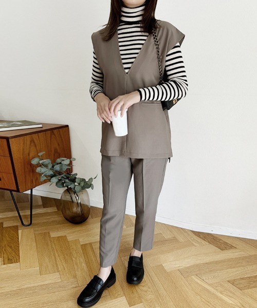 ベスト ジレ Vネックプルオーバーベスト レディース : ZOZOTOWN Yahoo