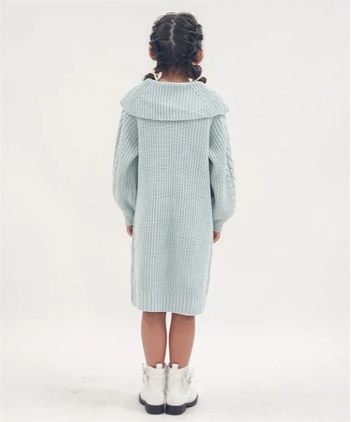 女の子ワンピース axes femme ワンピース W編み上げニットワンピース キッズ 子供