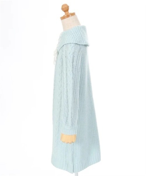 女の子ワンピース axes femme ワンピース W編み上げニットワンピース キッズ 子供