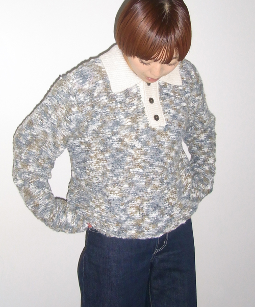 ニット セーター 「OBEY / オベイ」 REUBEN SWEATER POLO 151000096 レディース