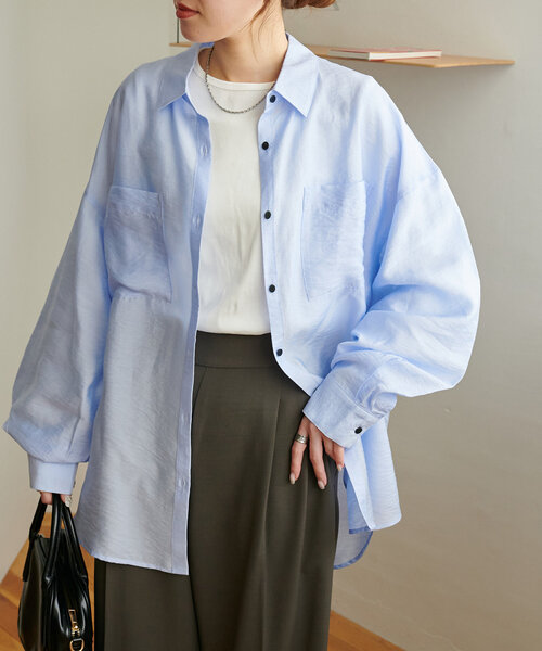 ブラウス シャツ 2WAYシアービッグシャツ レディース 楽天市場】【SALE／30%OFF】2WAYシアービッグシャツ JOURNAL