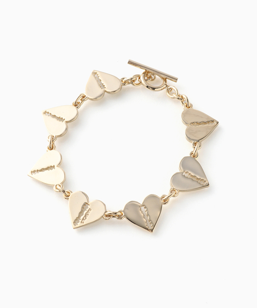 ベイシックス　ブレスレット BASICKS / ベイシックス】HEART BRACELET (MEDIUM LINK