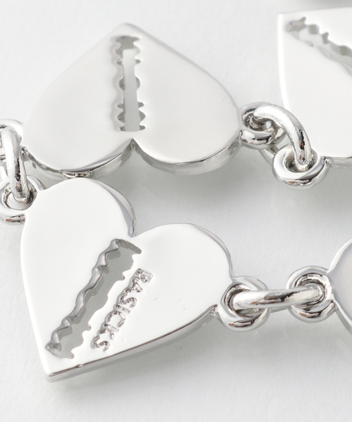 Basicks ブレスレットS BASICKS - 【残りわずか】Heart Shaped Bracelet(SILVER×GOLD
