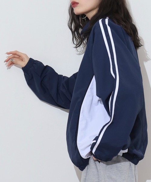 ナイロンジャケット 76Lubricants 裏メッシュ ナイロン切替ブルゾン