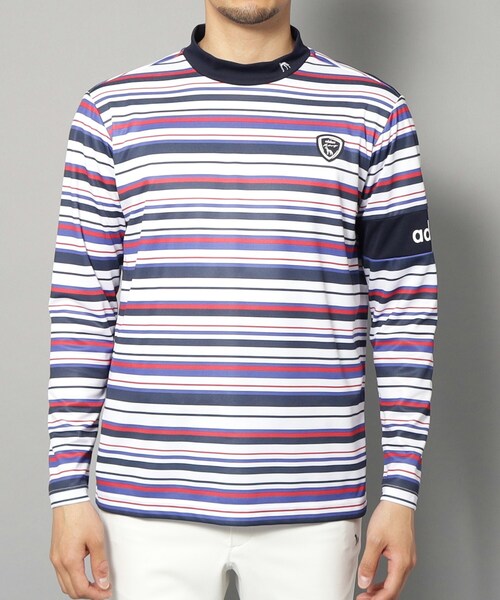 tシャツ 「新レーベル ADABAT NAVY」UVカット/吸水速乾 マルチボーダープルオーバー メンズ_10