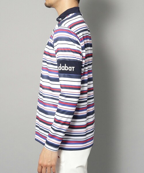 tシャツ 「新レーベル ADABAT NAVY」UVカット/吸水速乾 マルチボーダープルオーバー メンズ_11