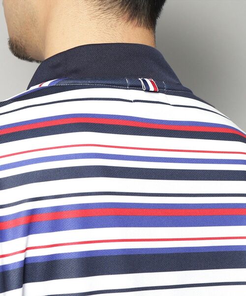 tシャツ 「新レーベル ADABAT NAVY」UVカット/吸水速乾 マルチボーダープルオーバー メンズ_15