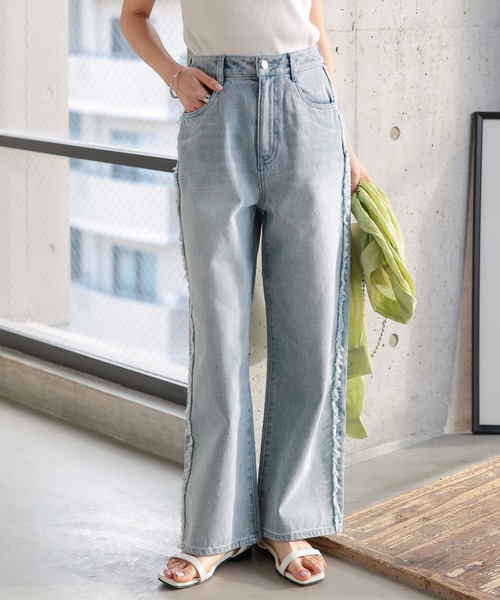 ワイドパンツ ジーンズ デニム デニムパンツ 「 低身長向けサイズ