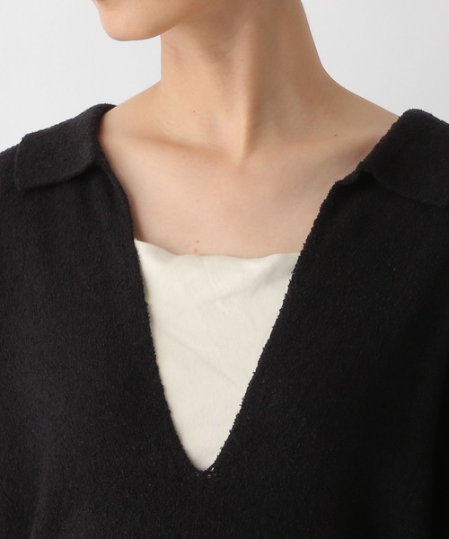 へい　9/25 17:00まで THOUSAND MILE/サウザンド マイル] Vネック ニットフリース ジップ