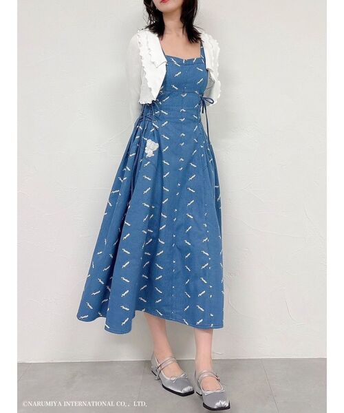 dazzlin ワンピース 「ANGEL BLUEコラボ」サイドレースアップ