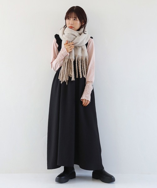 「Crisp」 マフラー FREE アイボリー レディース_画像8