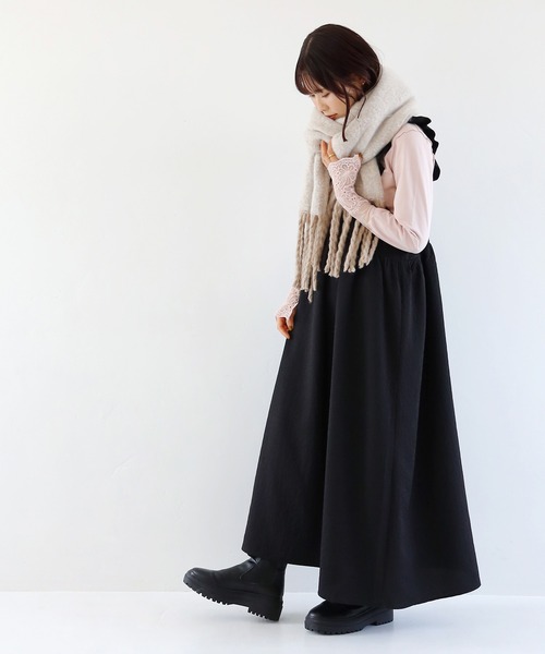 「Crisp」 マフラー FREE アイボリー レディース_画像9