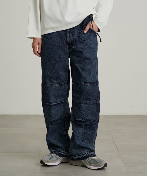 ワイドパンツ ジーンズ SHIOTAシェイドNEWニーパンツ メンズの画像