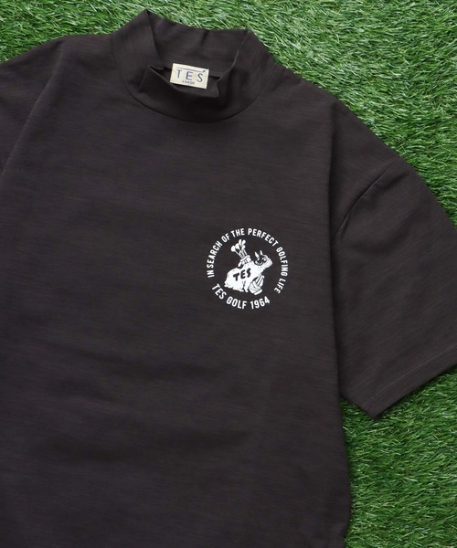 ハイネック tシャツ メンズ ゴルフ ゴルフウェア 半袖 モック