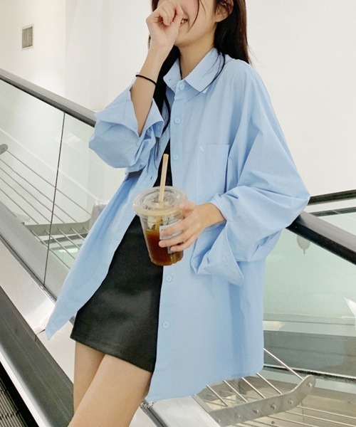 ブラウス シャツ BIGシルエットシャツ レディース : ZOZOTOWN