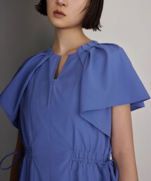 美品♡EMMEL REFINES Aラインワンピース　フレアスリーブ　ブラック黒 美品♡EMMEL REFINES Aラインワンピース フレアスリーブ