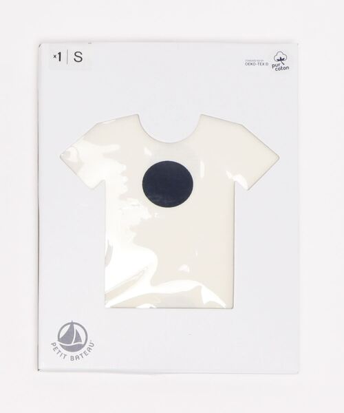 [PETIT BATEAU] короткий рукав футболка L белый женский 
