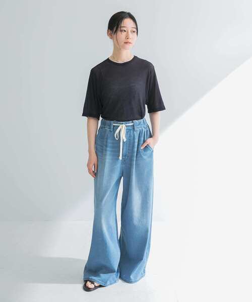 URBAN RESEARCH　綿麻デニムイージーパンツ　38 URBAN RESEARCH ジーンズ デニム デニムパンツ 「3サイズ展開