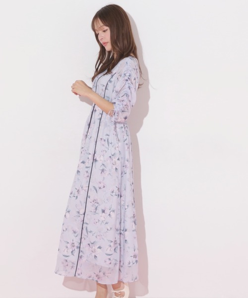 すぐ届く【JILL by JILL STUART】可愛い フラワー ワンピース JILL by STUART ワンピース フラワープリントバイカラー