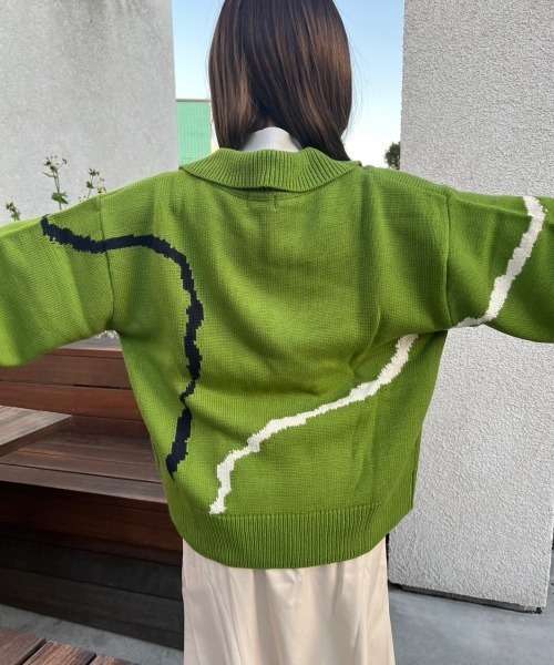 「nemne store」 長袖ニット SMALL アイボリー レディース_画像4