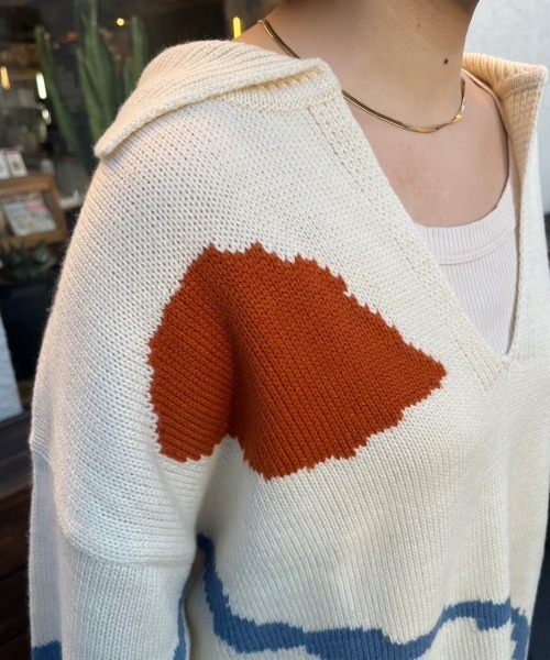 「nemne store」 長袖ニット SMALL アイボリー レディース_画像9