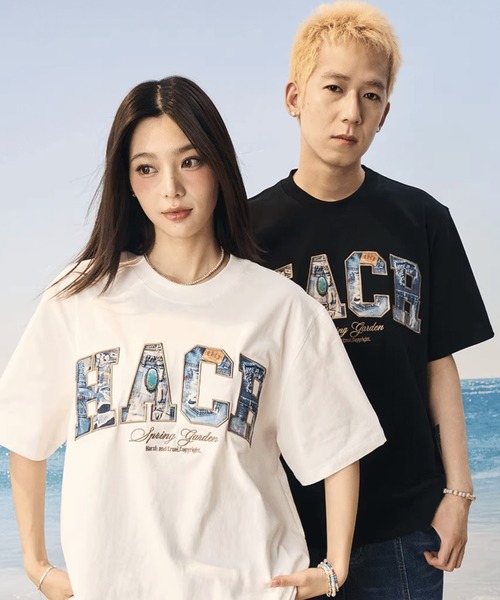 送料関税込み[HARSH and CRUEL]シャツ★男女兼用★新作★大人気 HARSH AND CRUEL tシャツ デニムグラフィックロゴTシャツ TEE